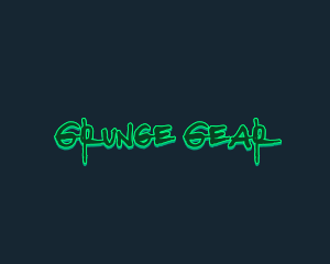 Grunge - Grunge Alien Slime logo design