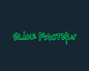 Slime - Grunge Alien Slime logo design