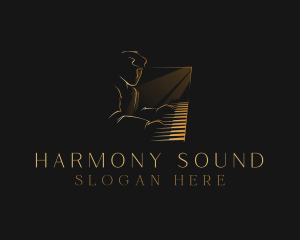 Piano Musician Instrument logo design