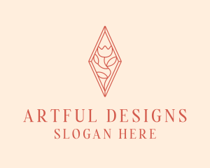 Elegant Tulip Flower logo design