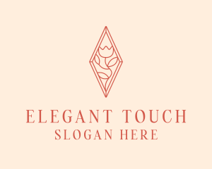 Elegant Tulip Flower logo design