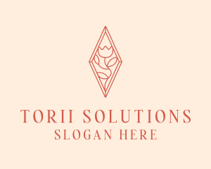 Elegant Tulip Flower logo design