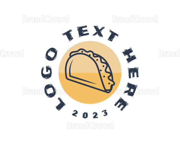 Mexican Dish Taco Logo