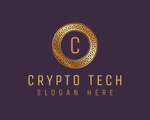 Financial Crypto Money Bitcoin logo design