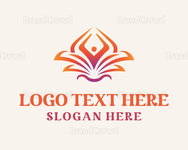 Wellness Meditate Flower Logo