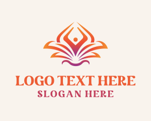 Floriculture - Wellness Meditate Flower logo design