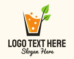 Fresh - Organic Sparkling Orange Drink logo design