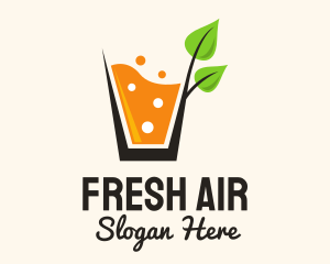 Organic Sparkling Orange Drink logo design