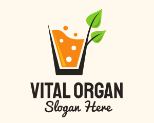 Organic Sparkling Orange Drink logo design