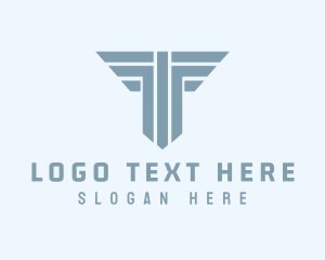 Airline - Military Generic Business Letter T logo design