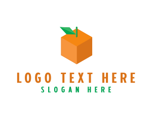 Orange Orange - Orange Cube Box logo design
