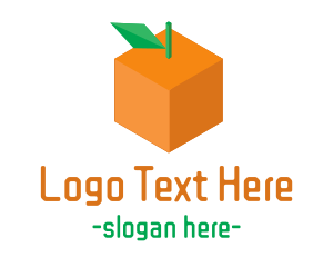 Cube - Orange Cube logo design