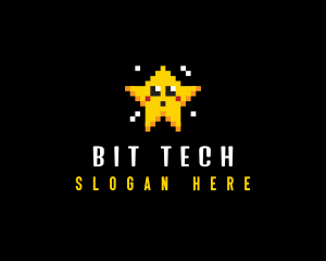 Pixel Gaming Star logo design