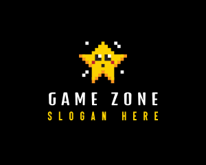 Pixel Gaming Star logo design