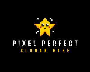 Pixel Gaming Star logo design