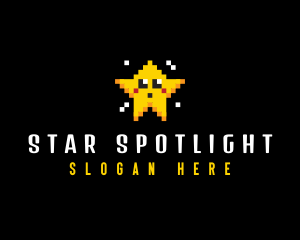 Pixel Gaming Star logo design