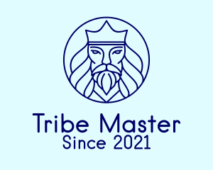 Blue Poseidon Avatar  logo design
