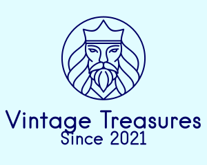 Old - Blue Poseidon Avatar logo design