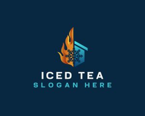 Ice Fire Home logo design