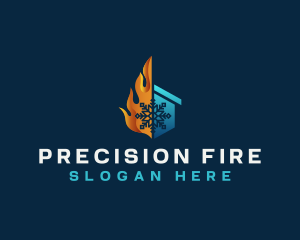 Ice Fire Home logo design