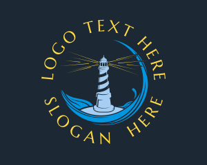 Coast - Lighthouse Coast Wave logo design