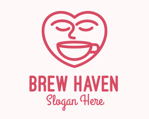 Coffee House - Pink Coffee Lover logo design