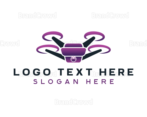 Aerial Drone Quadcopter Logo