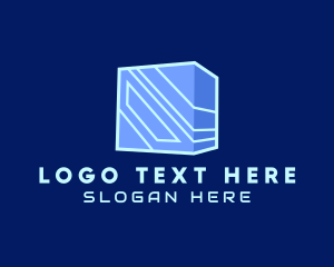 Futuristic - Cyber Tech Cube logo design