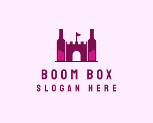 Wine Bottle Castle  logo design