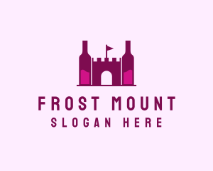 Wine Bottle Castle  logo design