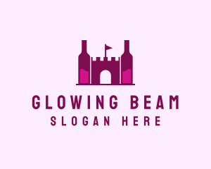 Wine Bottle Castle  logo design