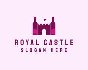 Castle - Wine Bottle Castle logo design