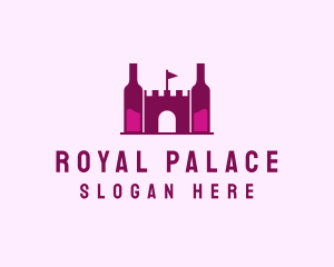 Kingdom - Wine Bottle Castle logo design