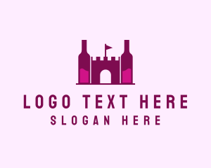 Regal - Wine Bottle Castle logo design