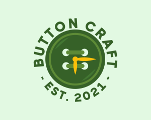 Button Clock Badge logo design