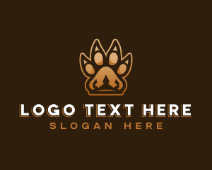 Veterinarian - Lion Crown Paw logo design