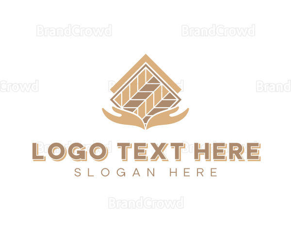 Hand Flooring Pattern Logo