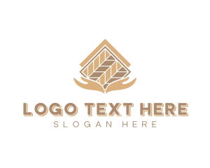 Paving - Hand Flooring Pattern logo design