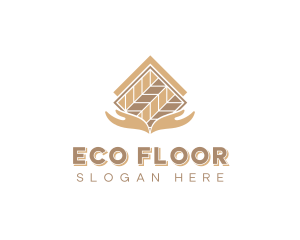 Linoleum - Hand Flooring Pattern logo design