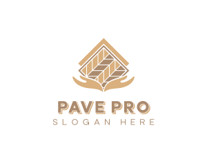 Hand Flooring Pattern logo design