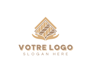 Construction - Hand Flooring Pattern logo design