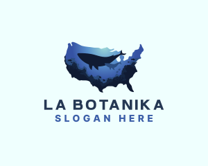 Sightseeing - America Ocean Whale logo design
