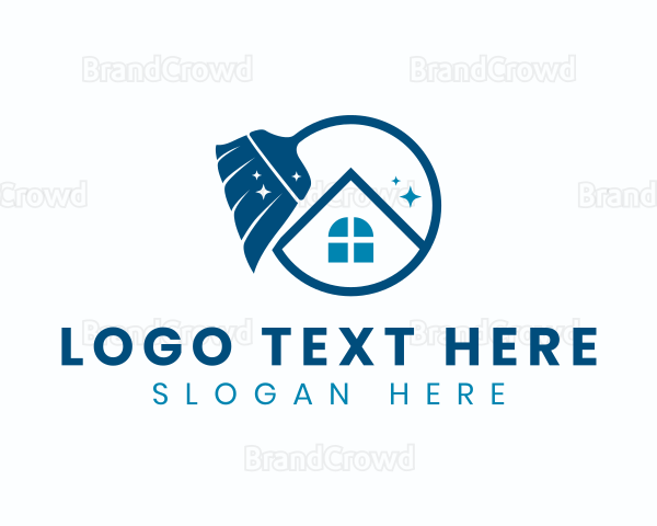 Broom Clean House Logo