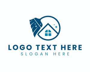 Housekeeping - Broom Clean House logo design