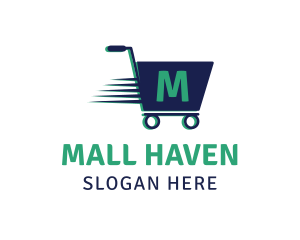 Grocery Cart Letter logo design