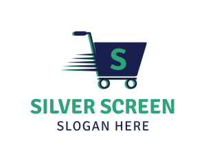 Discount - Grocery Cart Letter logo design