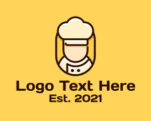 Chef Hat - Pastry Chef Line Art logo design