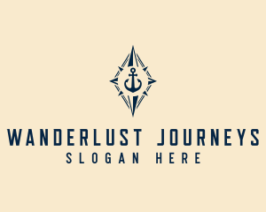 Travel Navigation Anchor logo design