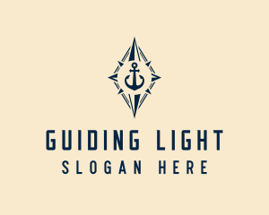 Travel Navigation Anchor logo design