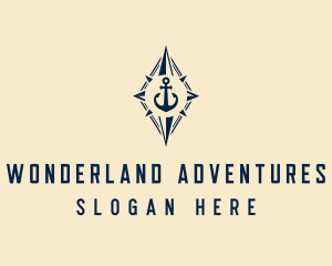 Travel Navigation Anchor logo design